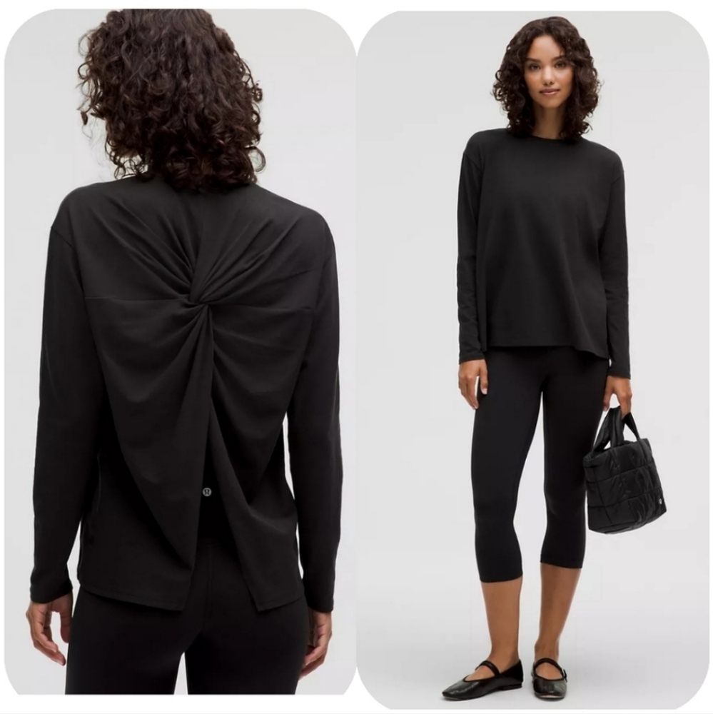 Lululemon Twist-Back Relaxed-Fit Long-Sleeve Shirt | Black | M